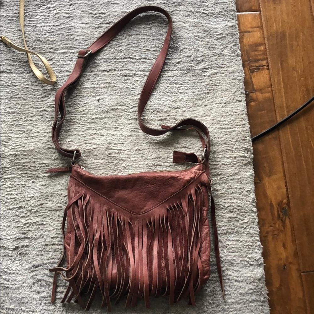 Leather Fringe Crossbody bag